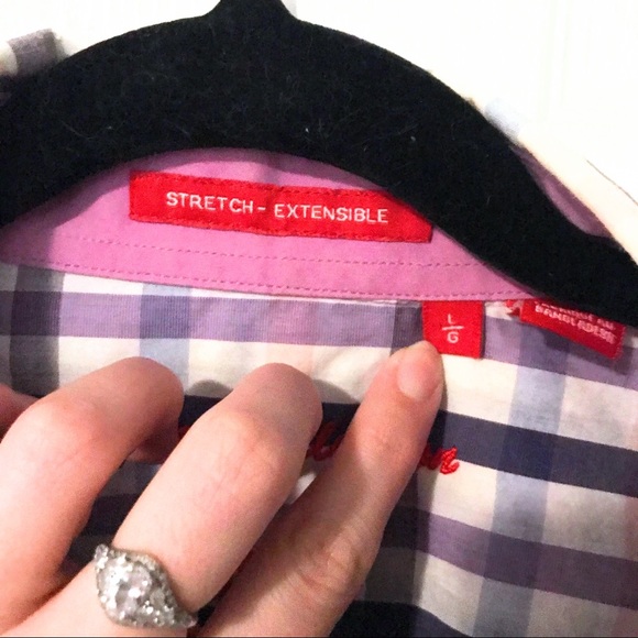 Purple Plaid Dress Shirt - Picture 4 of 7